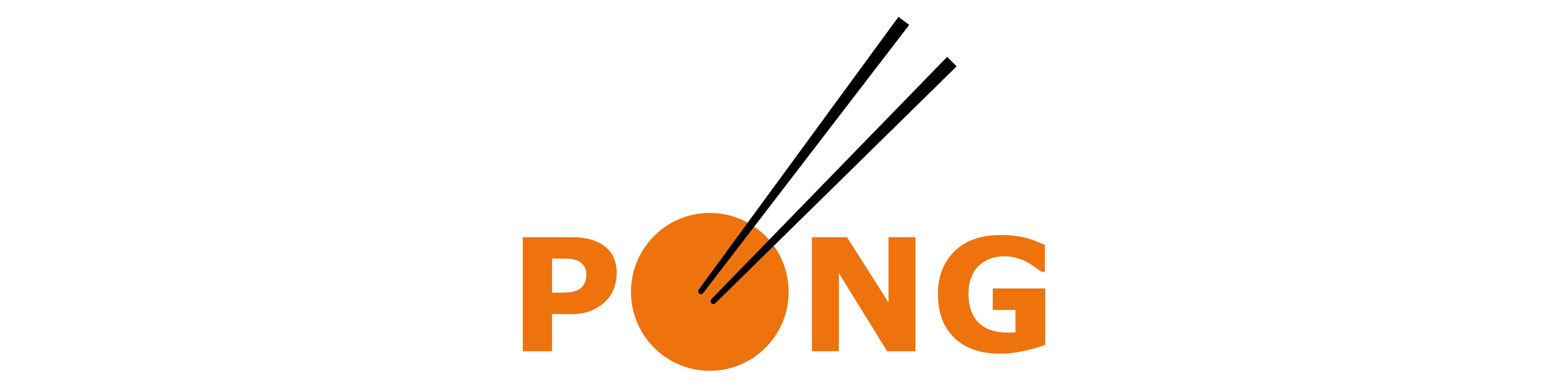 PONG logotyp på vit bakgrund