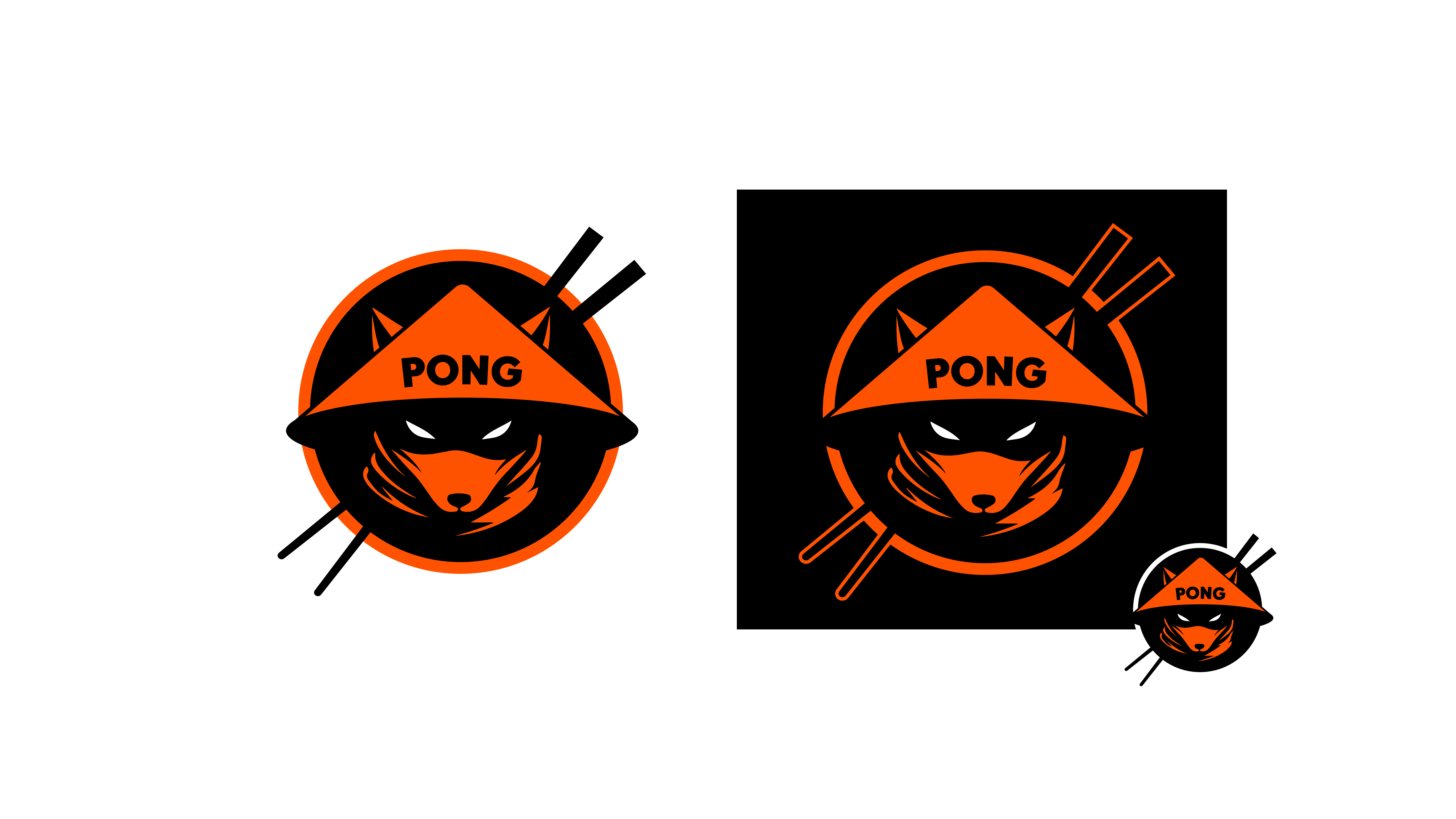 PONG Maskot svart bakgrund